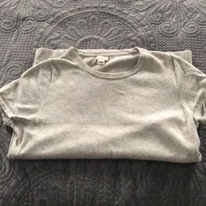 Jcrew grey short sleeve sweater